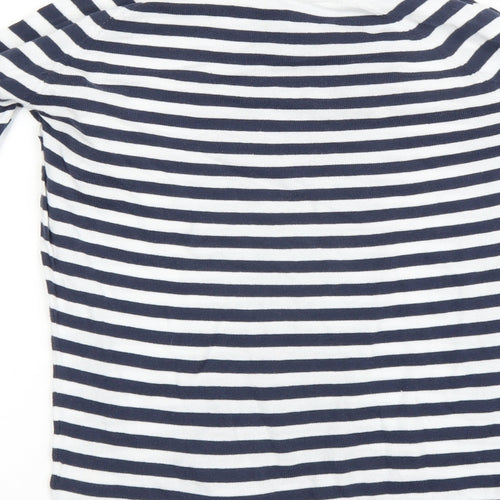 Magnum Girls White Striped  Pullover Jumper Size 13 Years