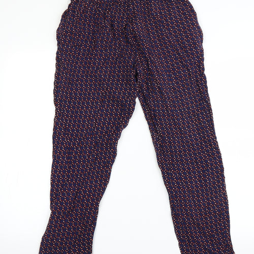 NEXT Womens Blue Argyle/Diamond  Chino Trousers Size 10 L28 in