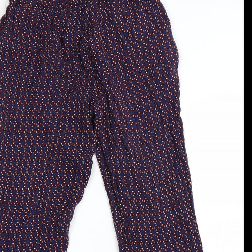 NEXT Womens Blue Argyle/Diamond  Chino Trousers Size 10 L28 in