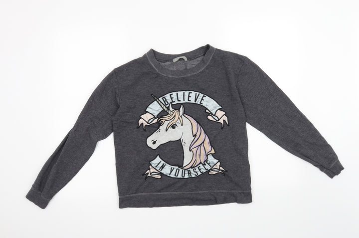 New Look Womens Grey Pullover Jumper Size 10
