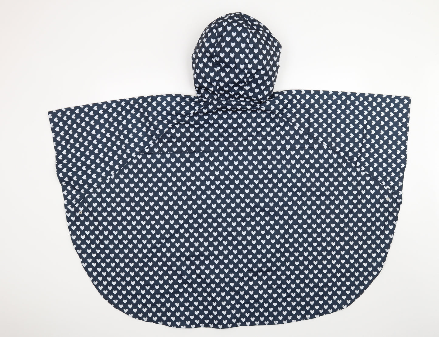 TU Girls Blue   Rain Coat Poncho Size 11-12 Years