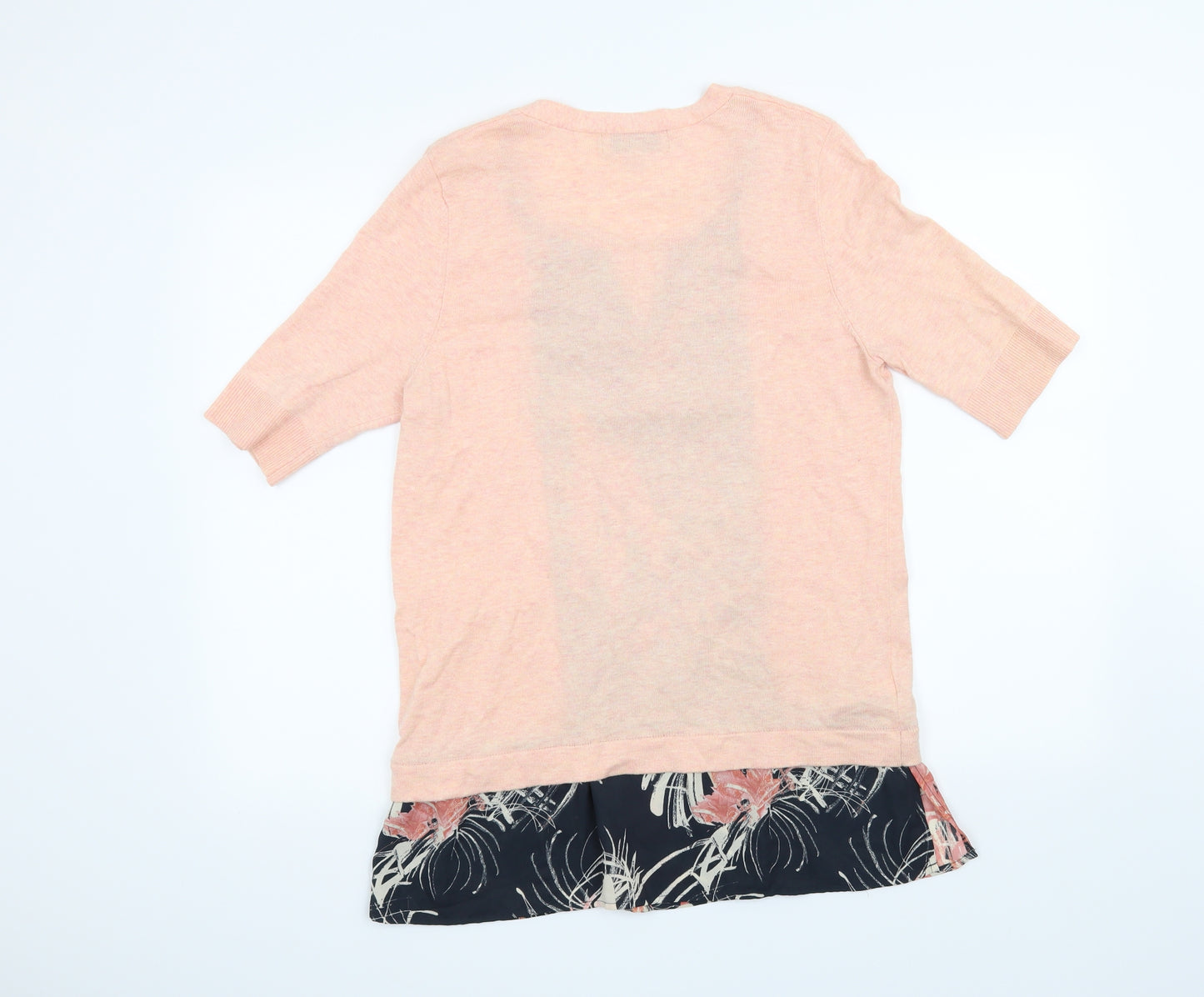 NEXT Womens Pink Floral  Basic Blouse Size 12  - Cardigan and top all in one
