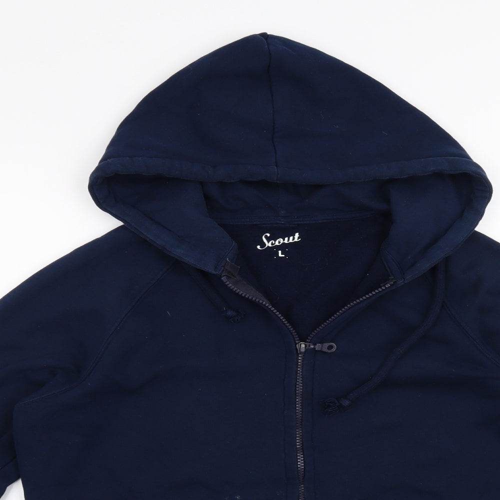 SCOUT Mens Blue   Full Zip Hoodie Size L