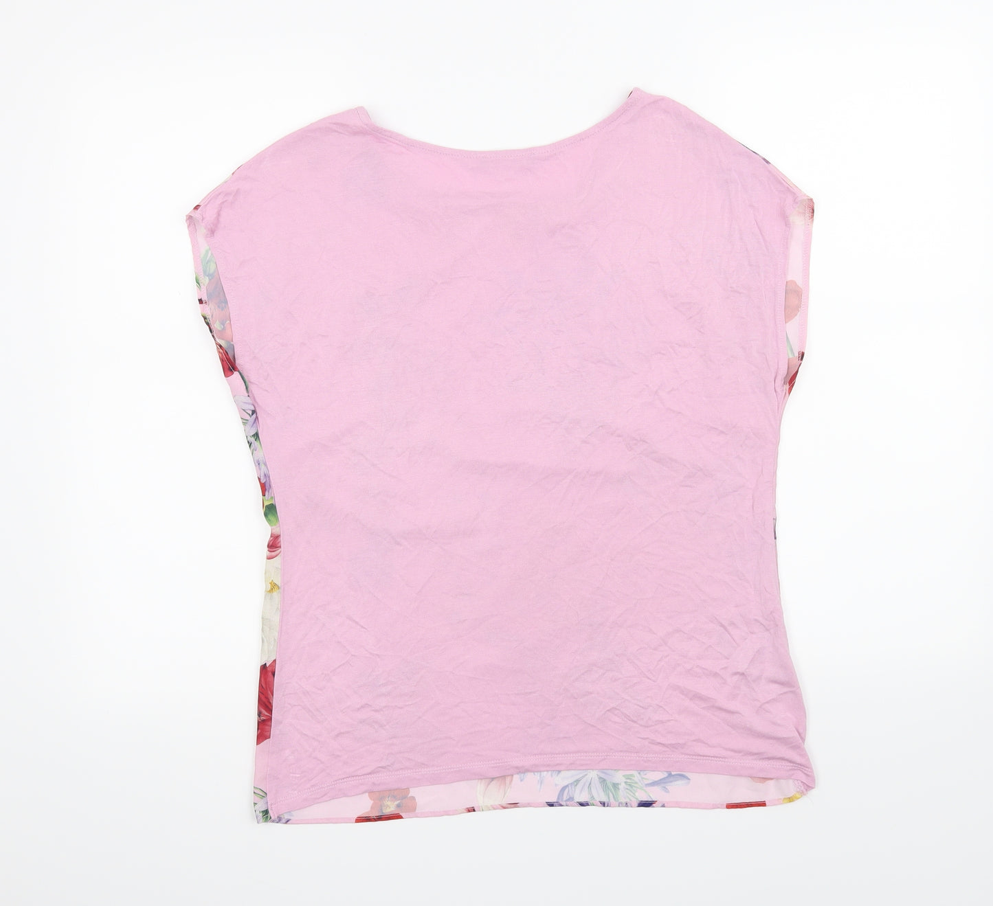 ORSAY Womens Pink Floral  Basic T-Shirt Size S
