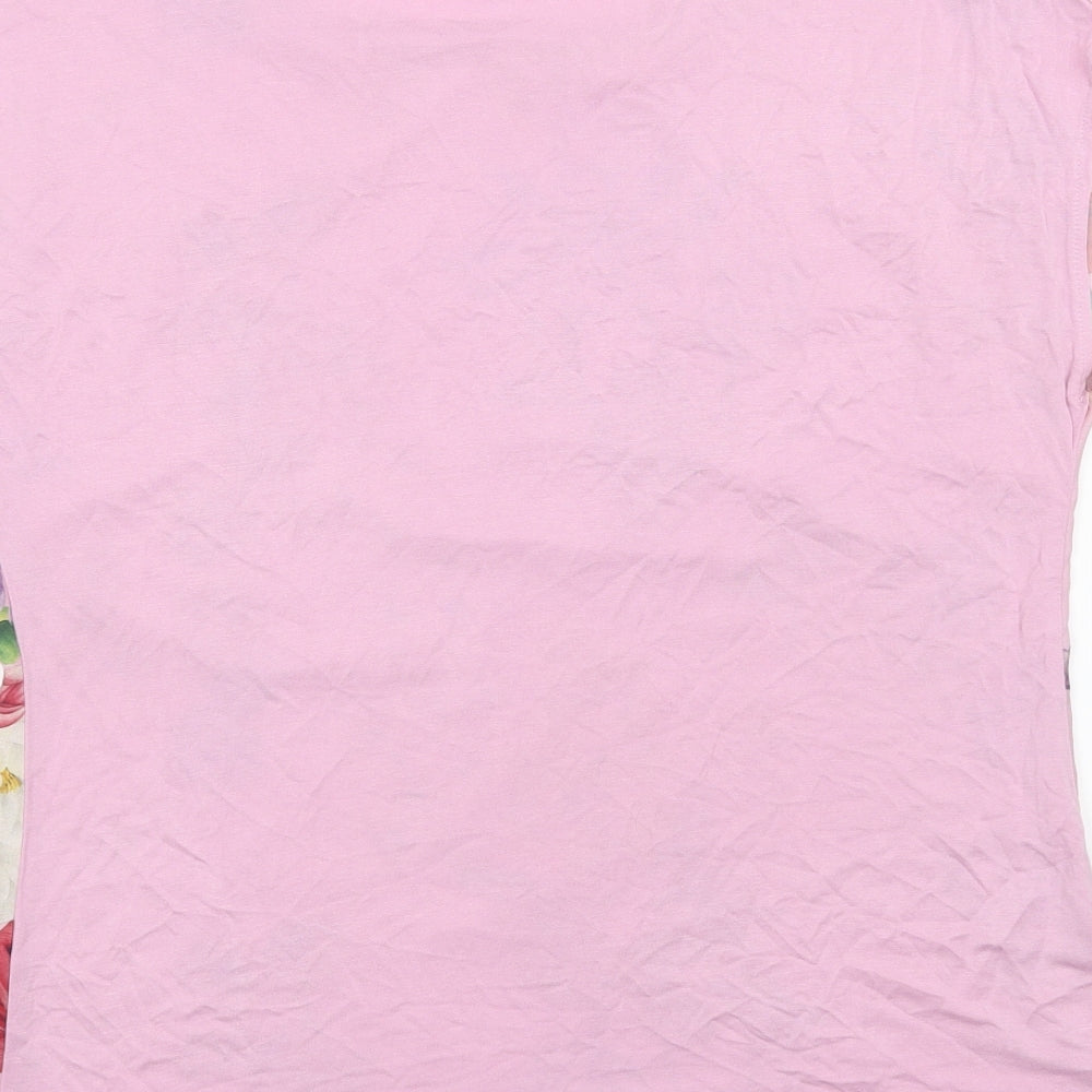 ORSAY Womens Pink Floral  Basic T-Shirt Size S
