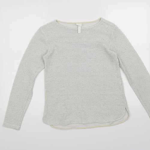 H&M Womens White   Pullover Jumper Size XS