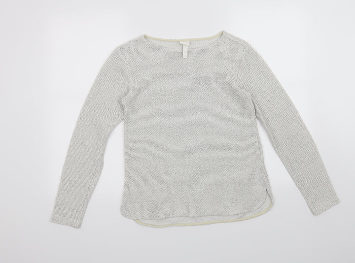 H&M Womens White   Pullover Jumper Size XS