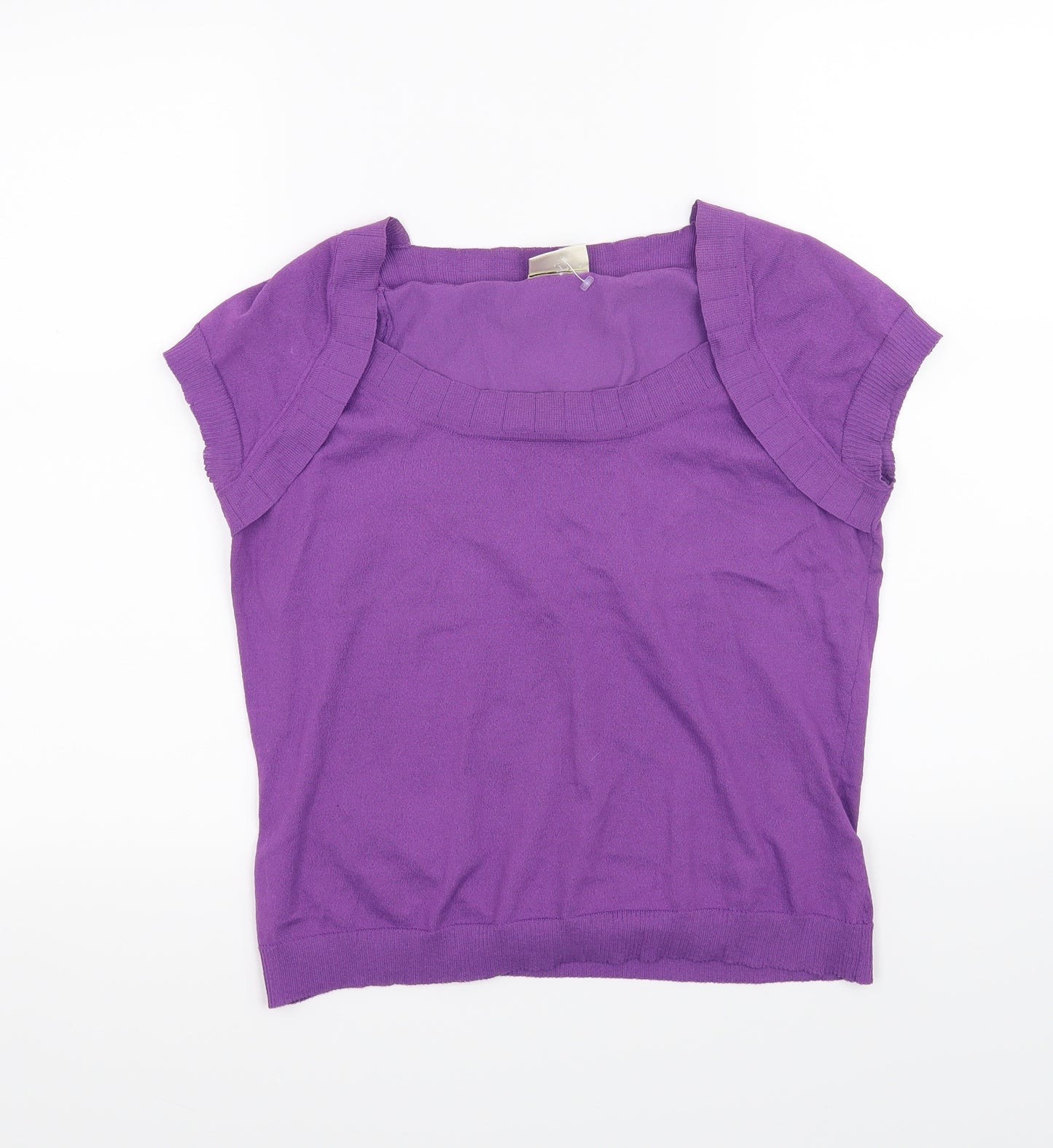 Minuet Womens Purple   Basic T-Shirt Size 14