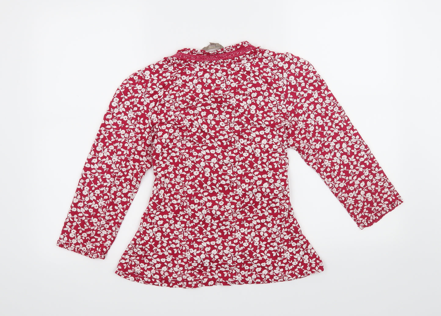 John Rocha Womens Pink Floral  Basic T-Shirt Size 12