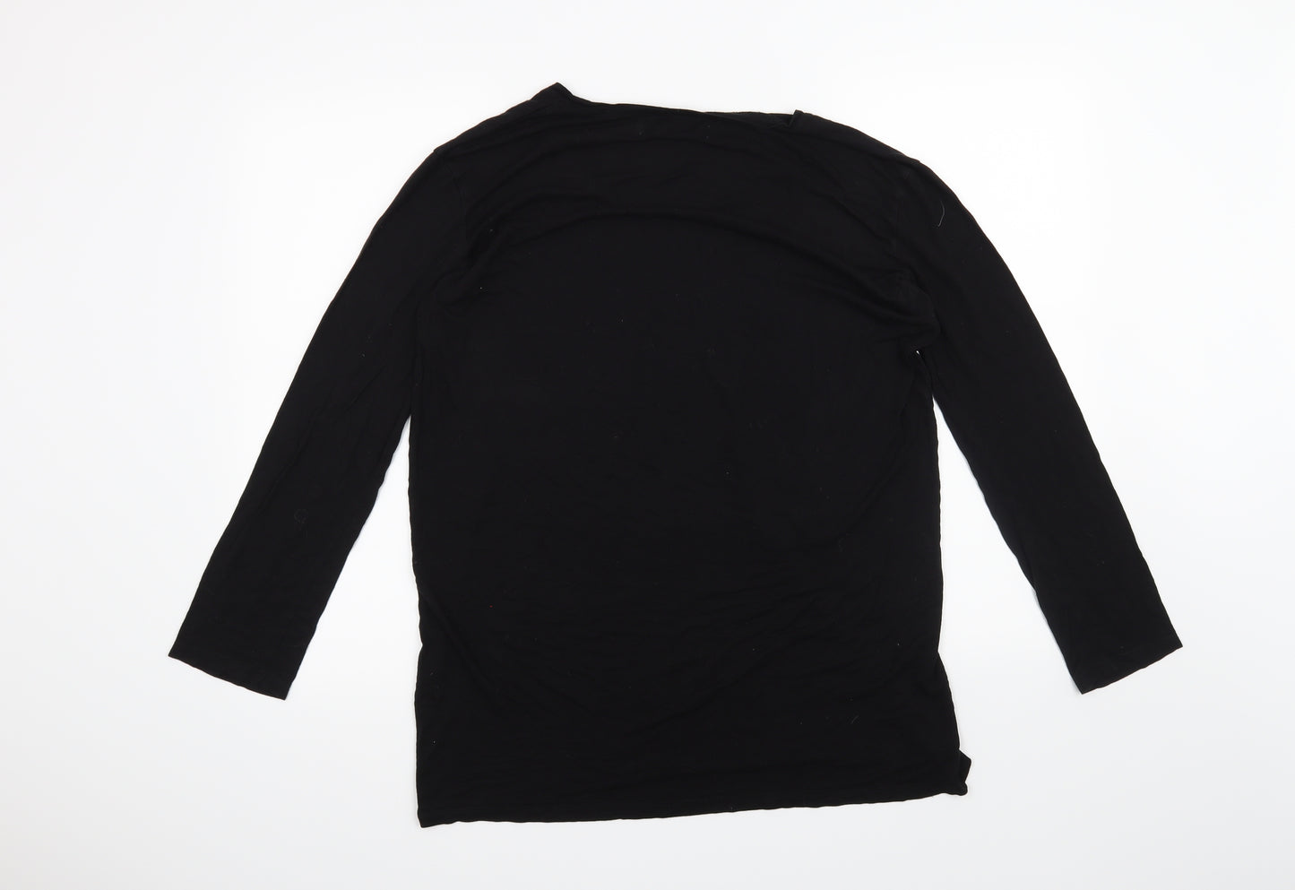 john patrick Womens Black   Basic T-Shirt Size M