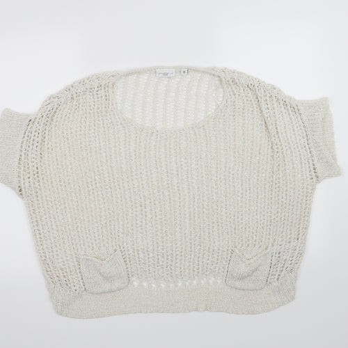New Look  Womens White   Pullover Jumper Size 10