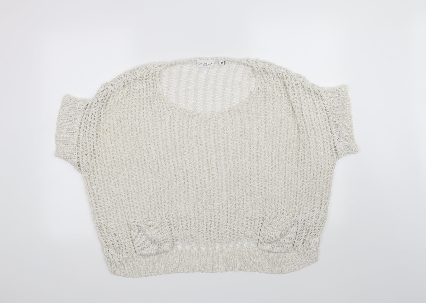 New Look  Womens White   Pullover Jumper Size 10