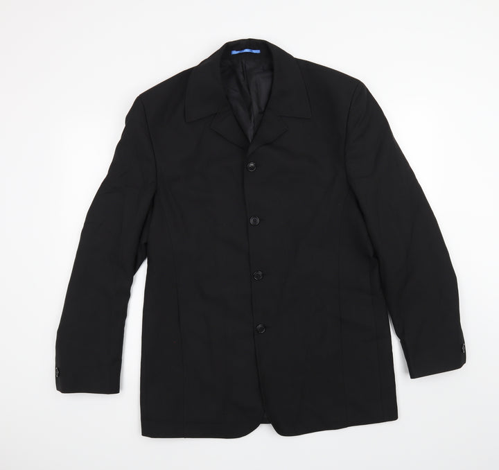 Willson Mens Black   Jacket Suit Jacket Size 40