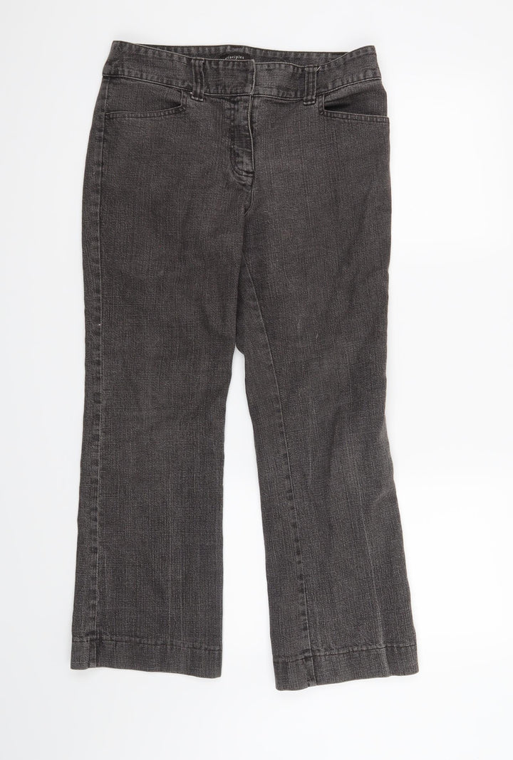 Principles Womens Grey Straight Jeans Size 12 L25 in