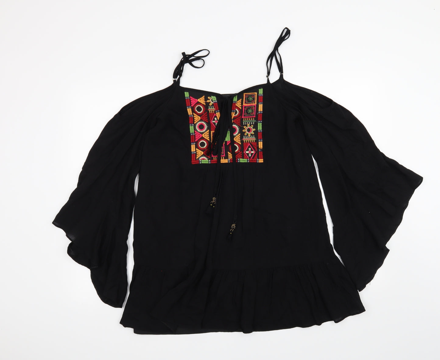 agatha Womens Black   Basic Blouse Size 8
