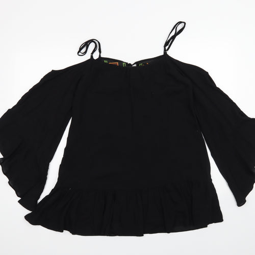 agatha Womens Black   Basic Blouse Size 8