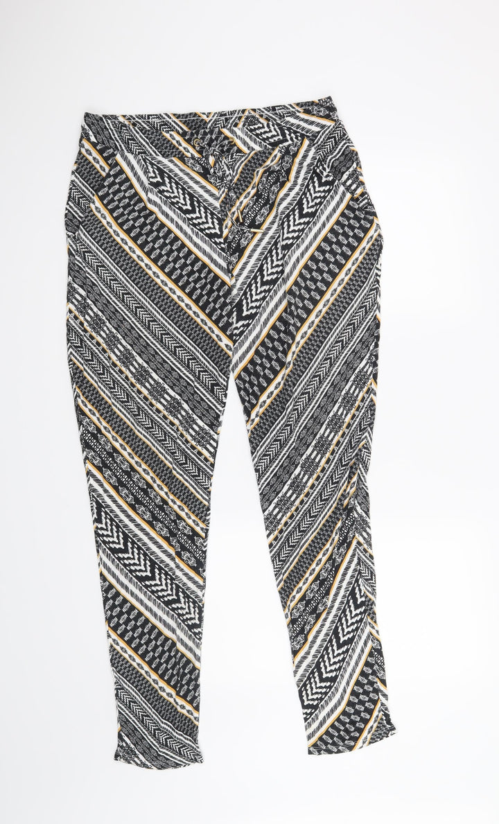 F&F Womens Black Trousers Size 12 L28 in
