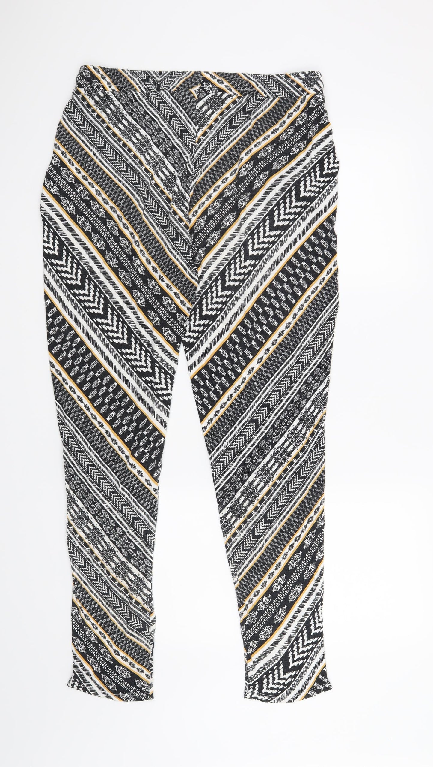 F&F Womens Black   Trousers  Size 12 L28 in