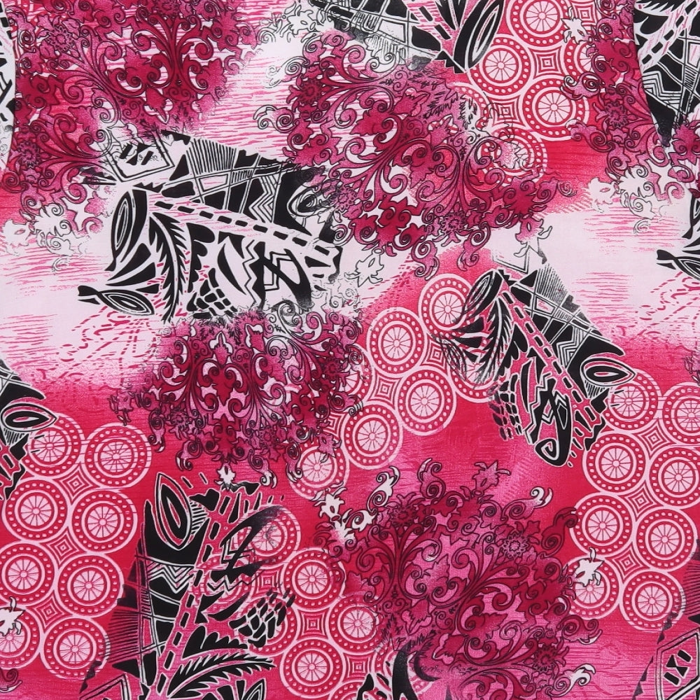 mega designs Womens Pink Floral  Basic T-Shirt Size XL
