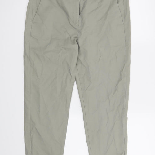 M&S Womens Green   Cropped Trousers Size 14 L25 in
