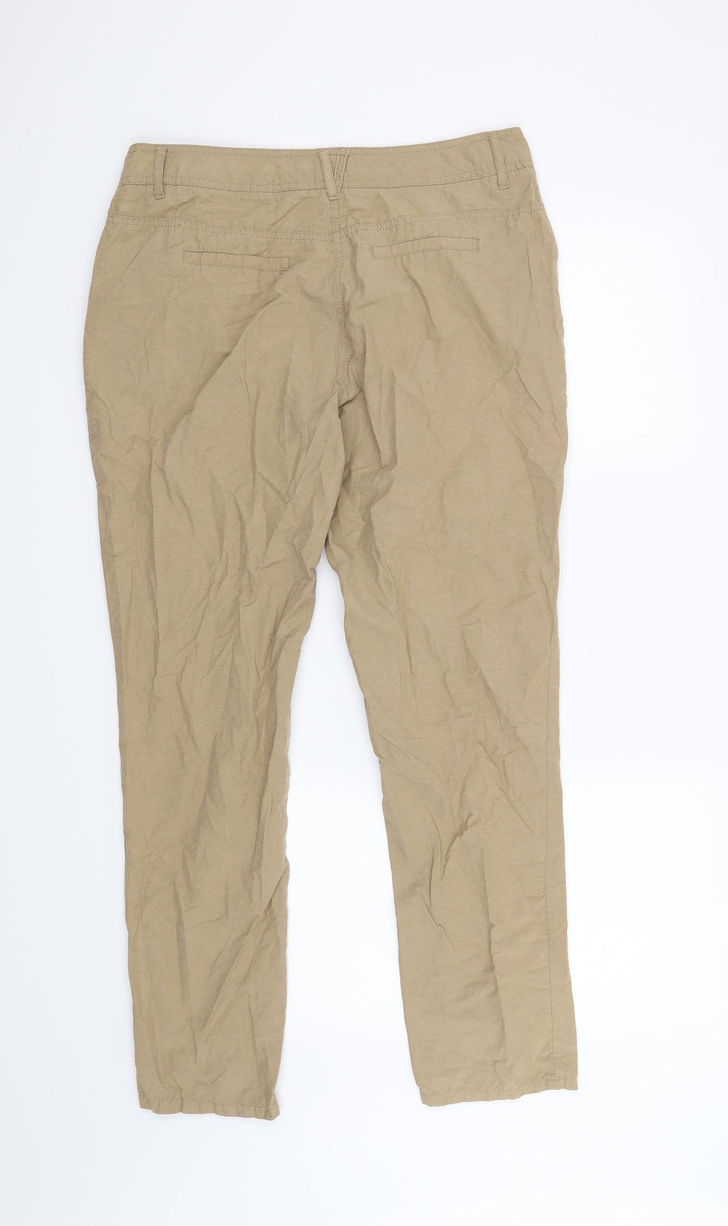 Dorothy Perkins Womens Beige   Trousers  Size 12 L28 in