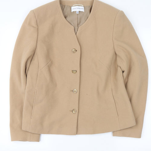 Gray Osbourn Womens Beige   Jacket Coat Size 14
