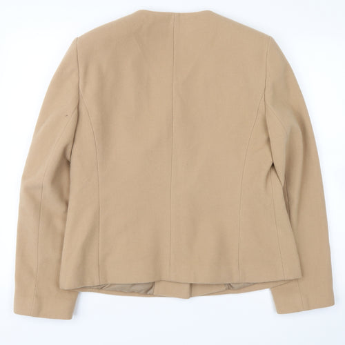 Gray Osbourn Womens Beige   Jacket Coat Size 14