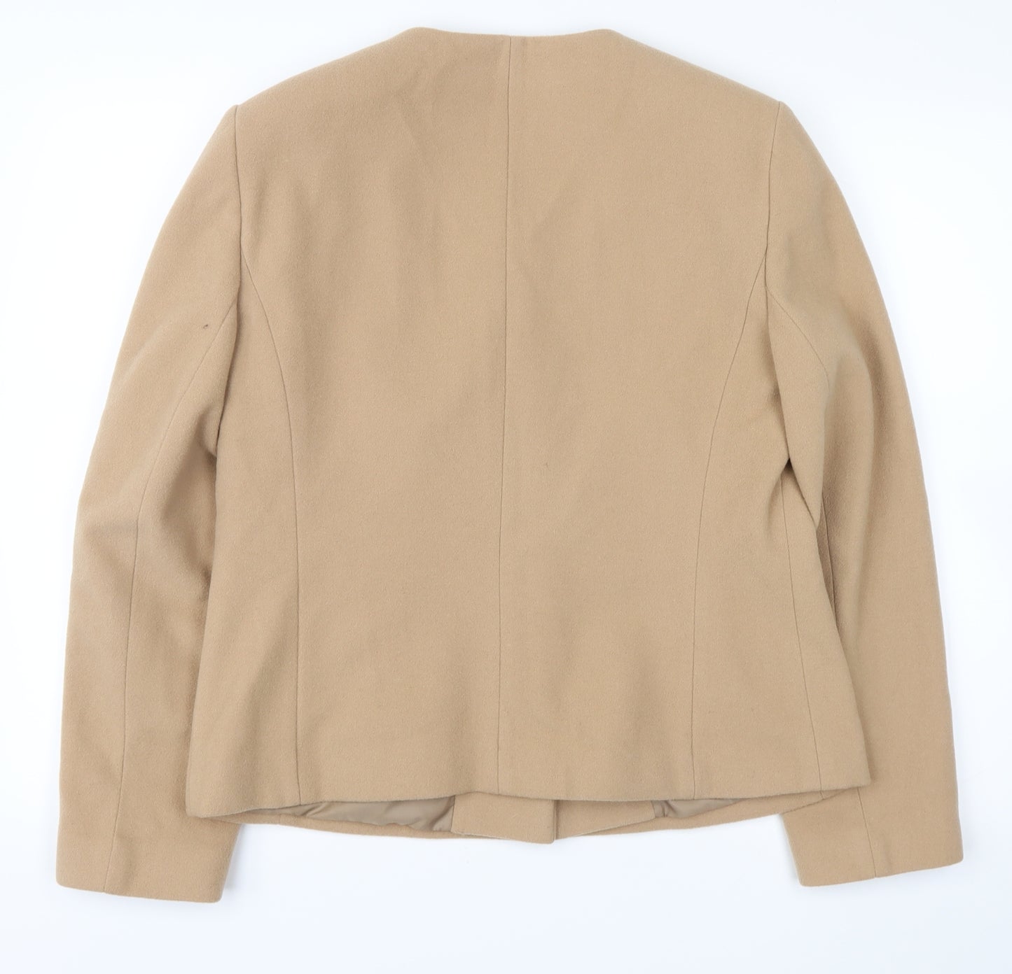 Gray Osbourn Womens Beige   Jacket Coat Size 14