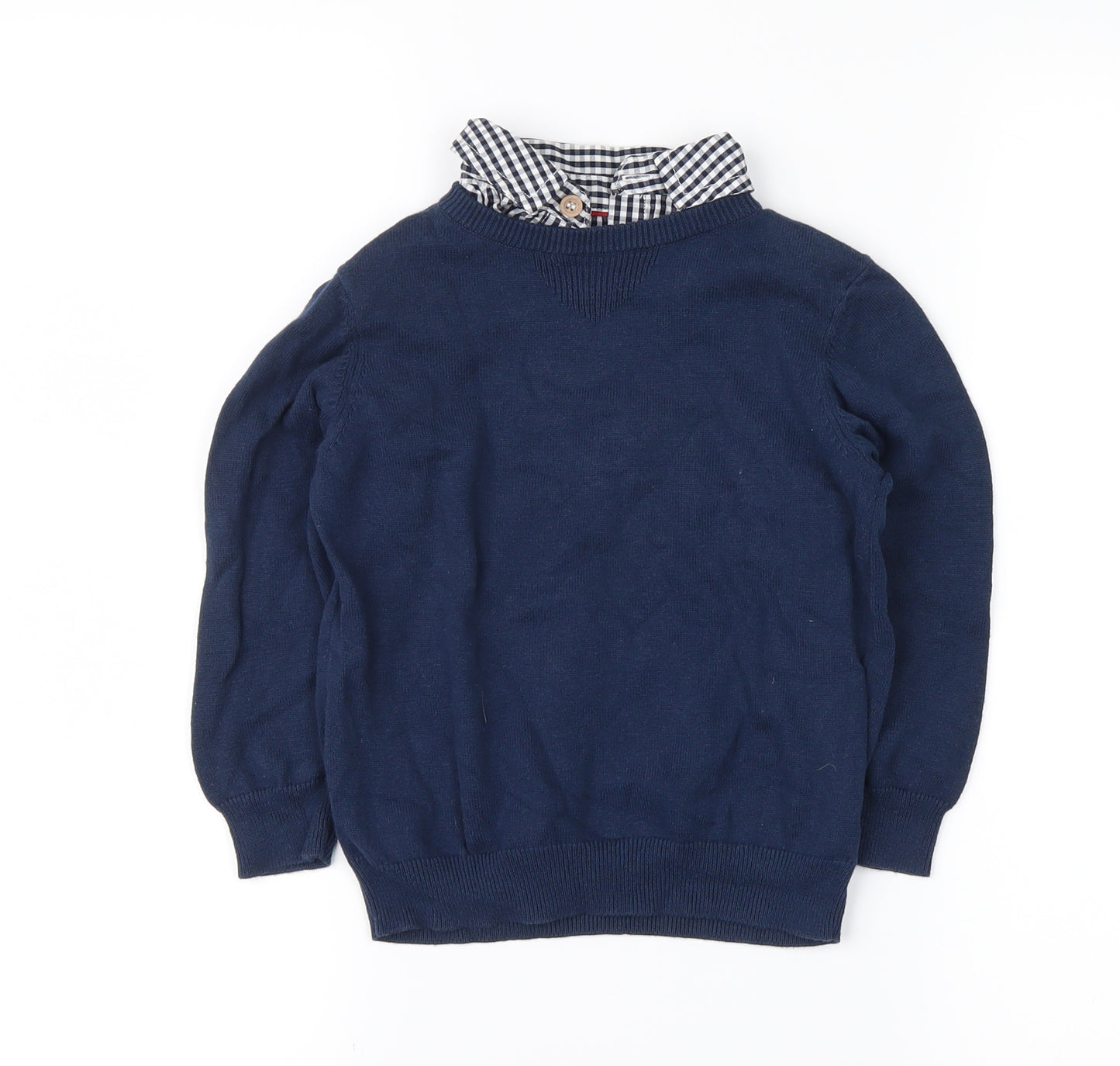 Heritage Boys Blue Plaid  Pullover Jumper Size 2-3 Years