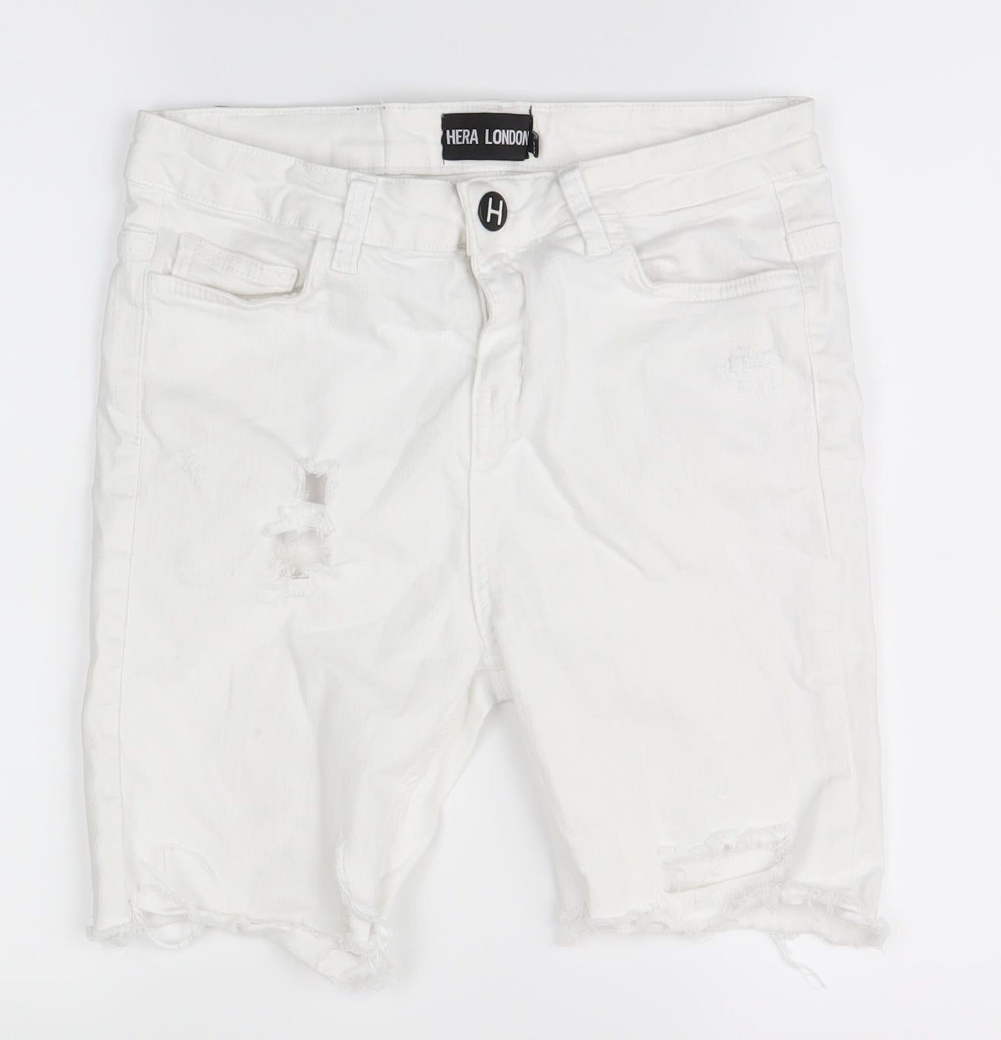 hera london Mens White   Cargo Shorts Size 28 in