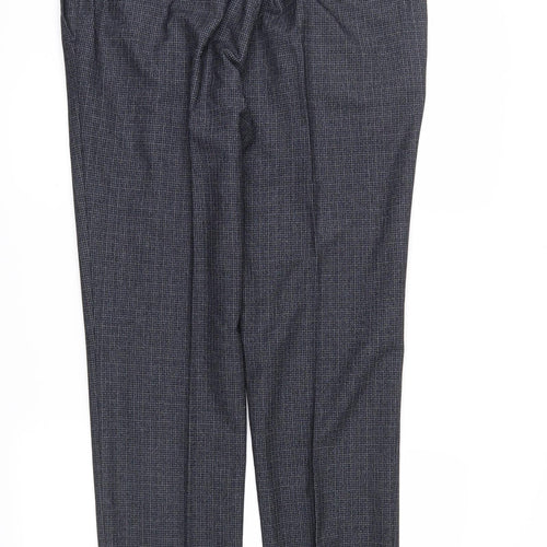spitalfields Mens Grey Check  Trousers  Size 34 in L30 in