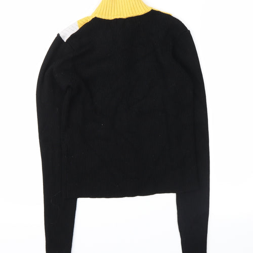 cameo rose Womens Black Striped  Pullover Jumper Size S
