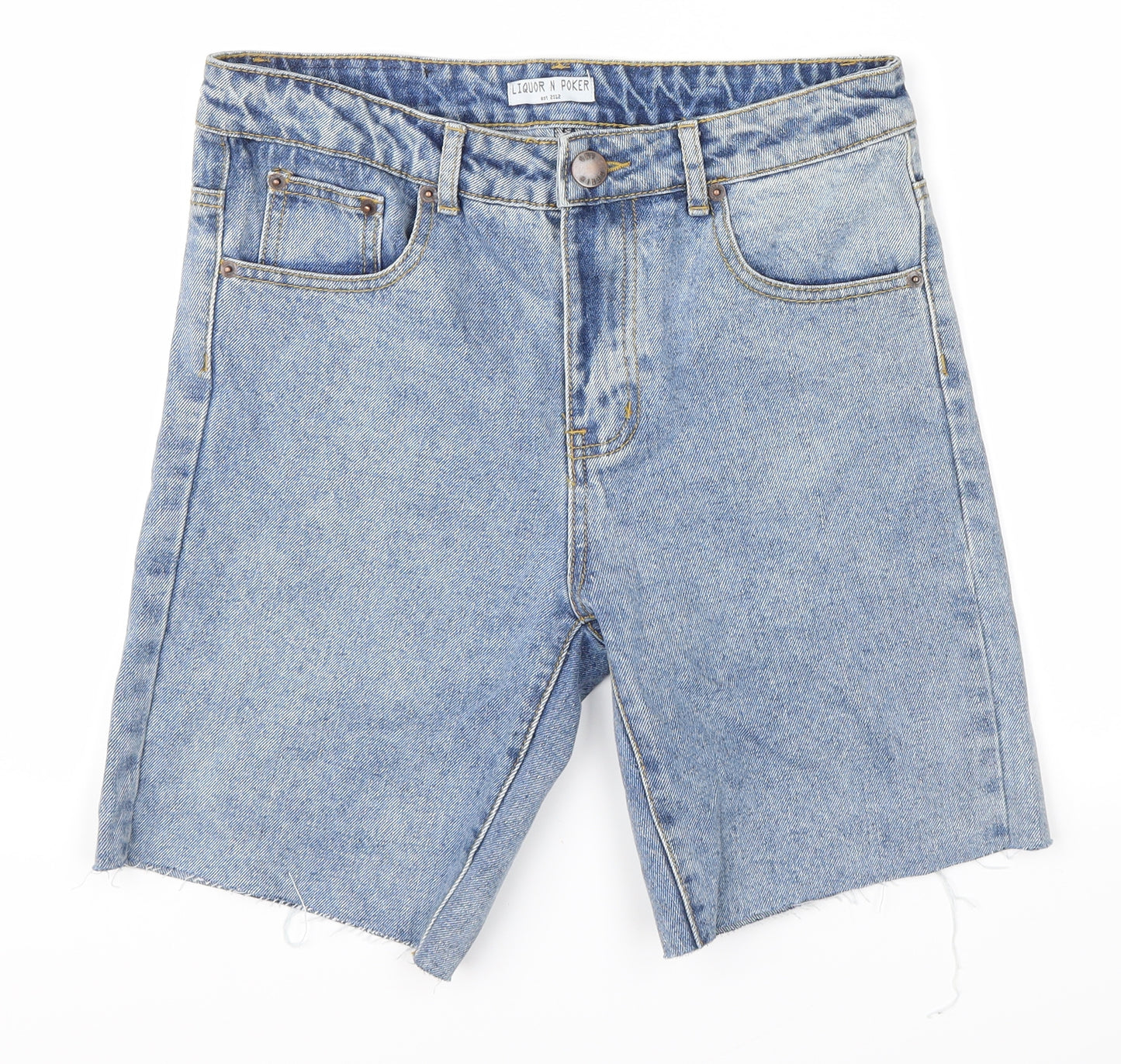 Liquor & Poker  Womens Blue   Chino Shorts Size 10