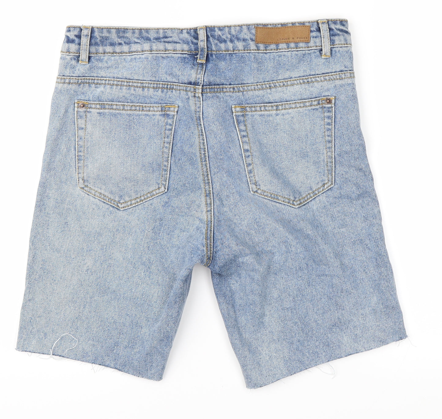 Liquor & Poker  Womens Blue   Chino Shorts Size 10
