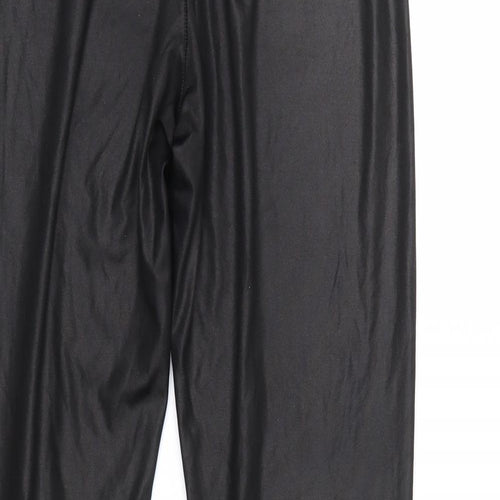 Boohoo Womens Black   Cropped Trousers Size 10 L23 in