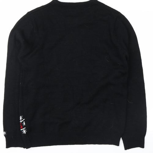 Star Wars Mens Black Fair Isle  Pullover Jumper Size L  - star wars, darth vader, happy sithmas