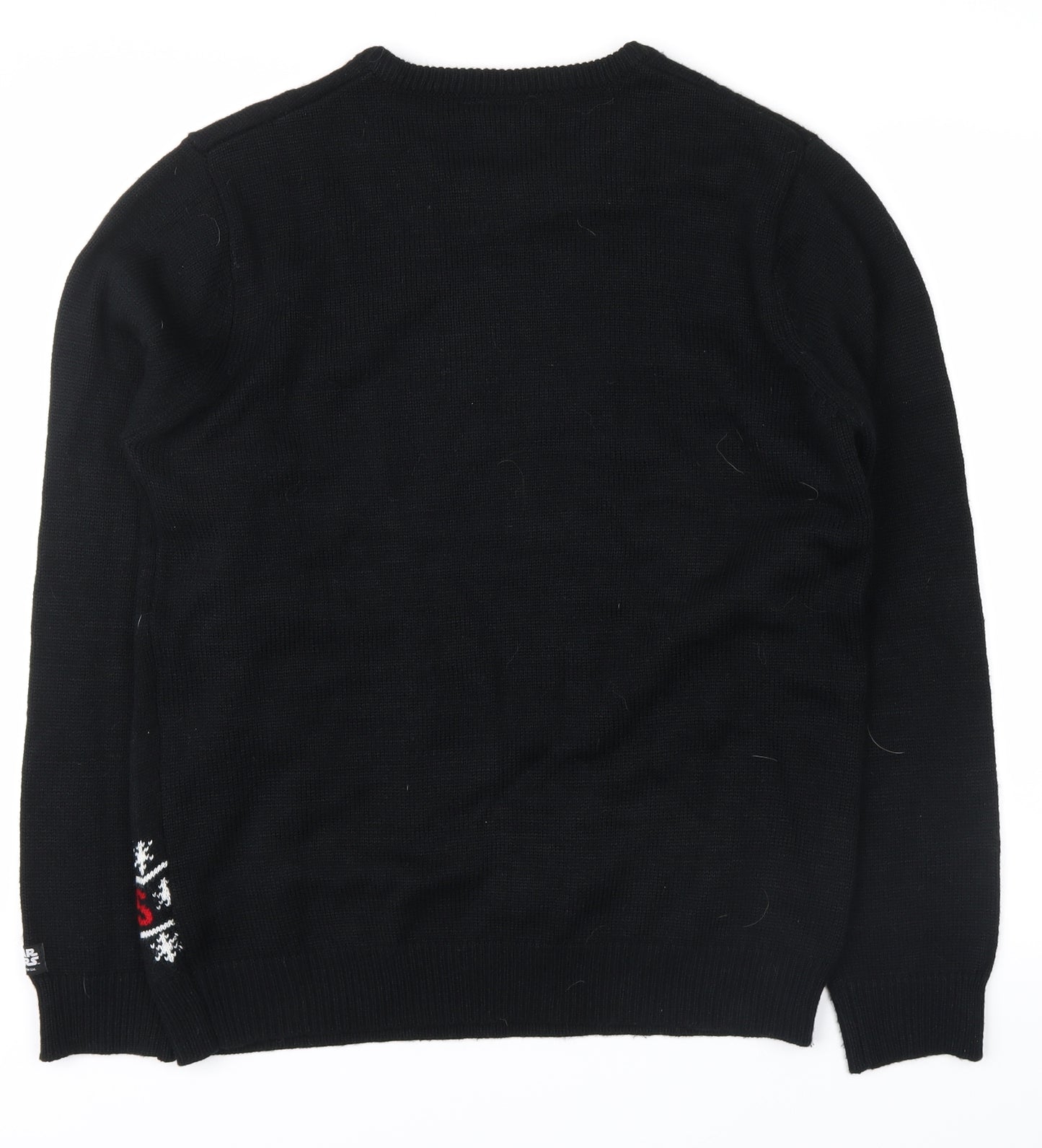 Star Wars Mens Black Fair Isle  Pullover Jumper Size L  - star wars, darth vader, happy sithmas