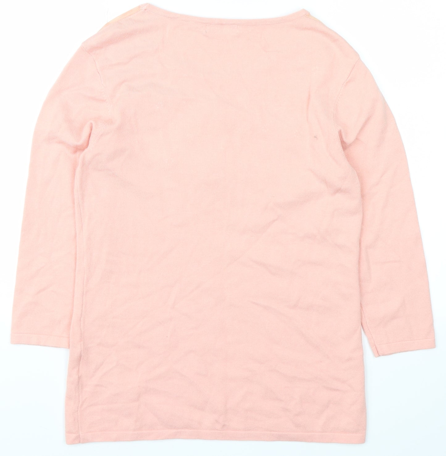 Damart Womens Pink Floral  Pullover Jumper Size 10