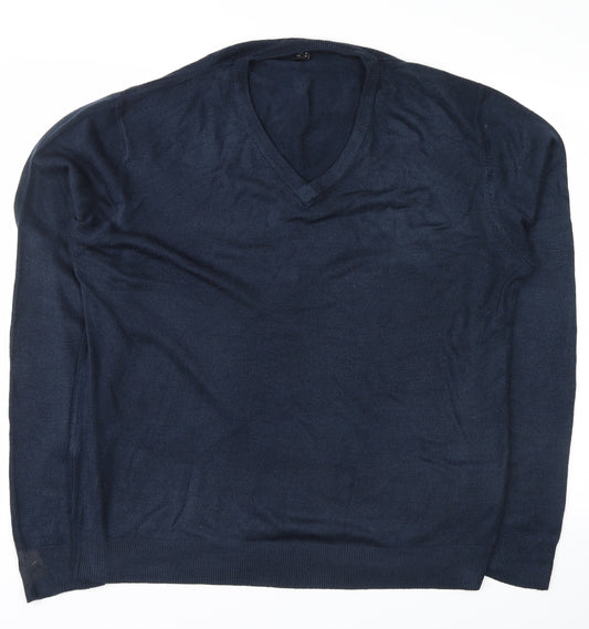 Front view of Cedarwood State men’s blue jumper, size XL