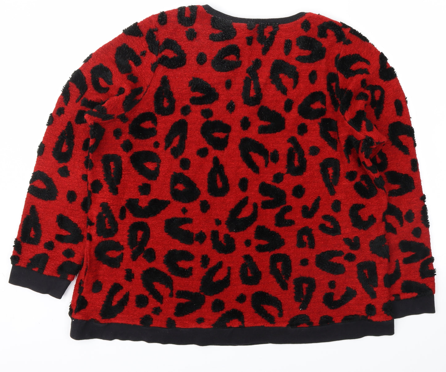 George Womens Red Animal Print  Pullover Jumper Size 22