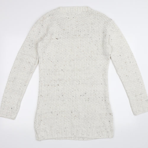 Missy Empire Womens White   Jumper Dress  Size S