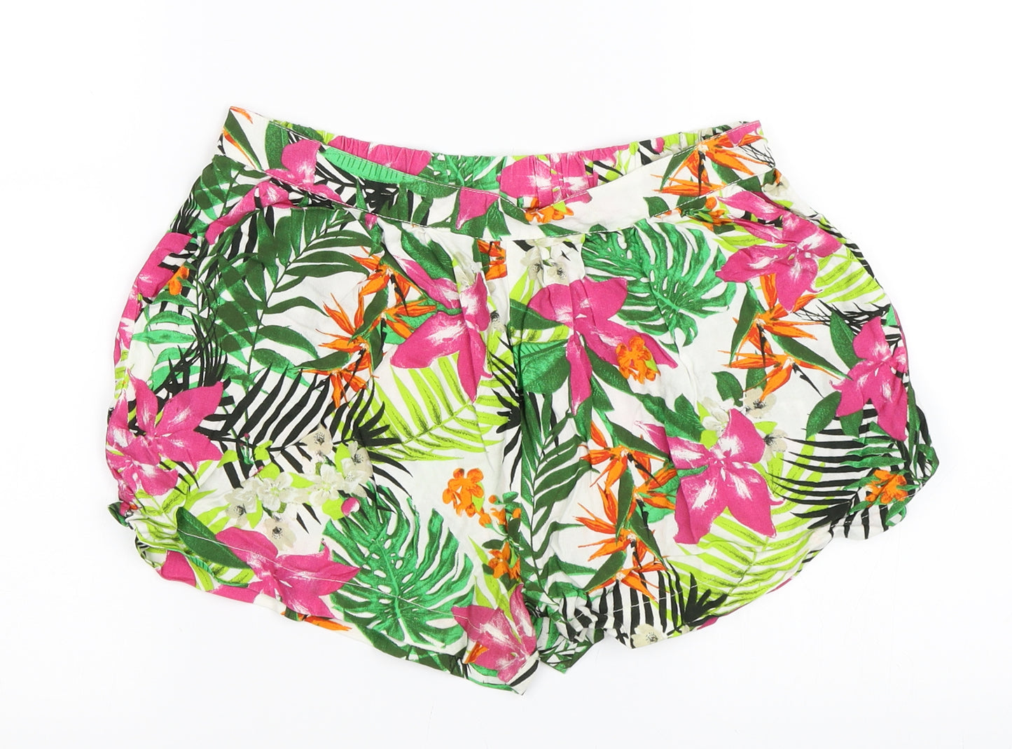 Miss E-vie Girls Multicoloured Floral  Sweat Shorts Size 12 Years