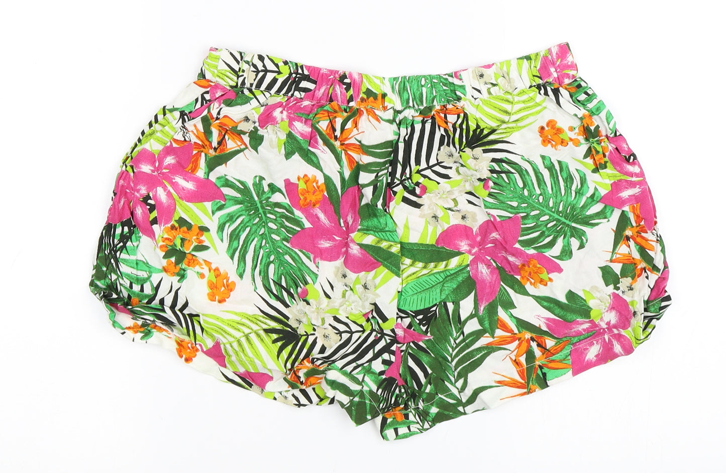 Miss E-vie Girls Multicoloured Floral  Sweat Shorts Size 12 Years