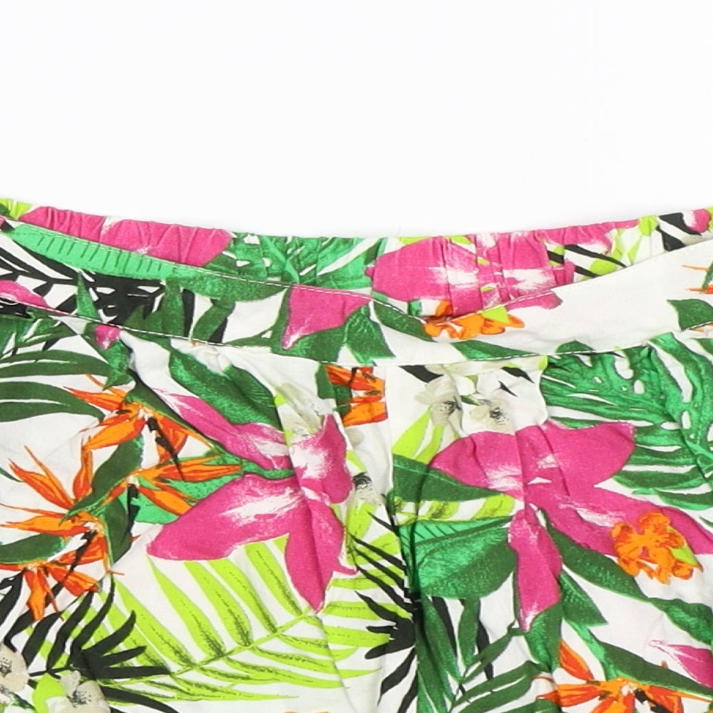 Miss E-vie Girls Multicoloured Floral  Sweat Shorts Size 12 Years