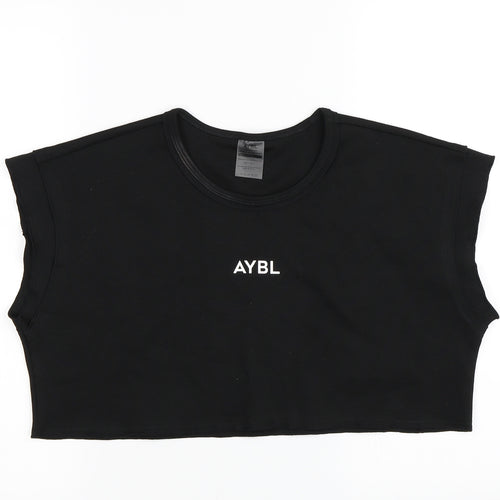 Abyl Womens Black   Basic T-Shirt Size M  - Cropped