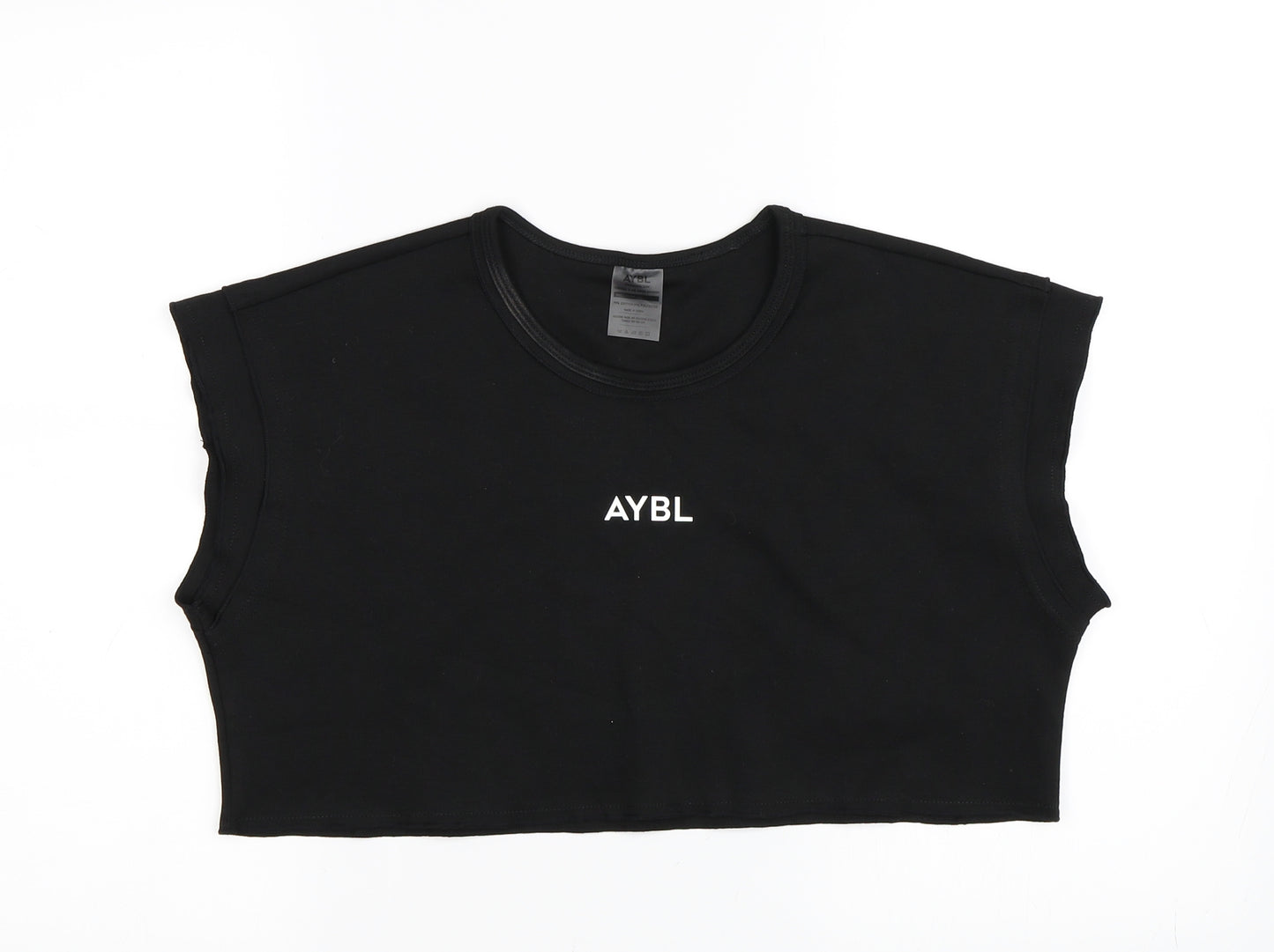 Abyl Womens Black   Basic T-Shirt Size M  - Cropped