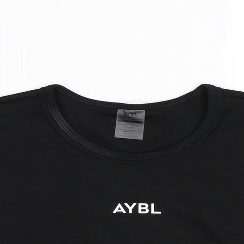 Abyl Womens Black   Basic T-Shirt Size M  - Cropped