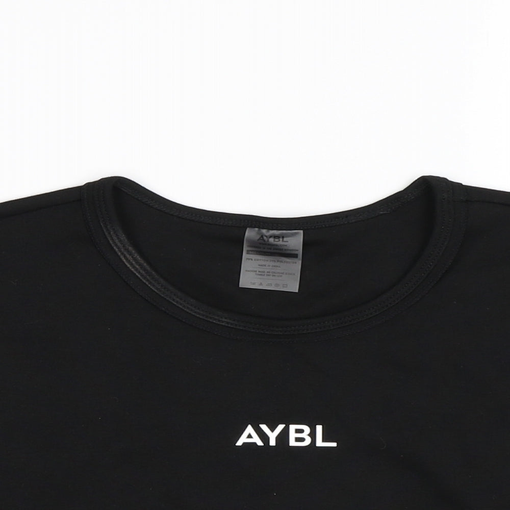 Abyl Womens Black   Basic T-Shirt Size M  - Cropped