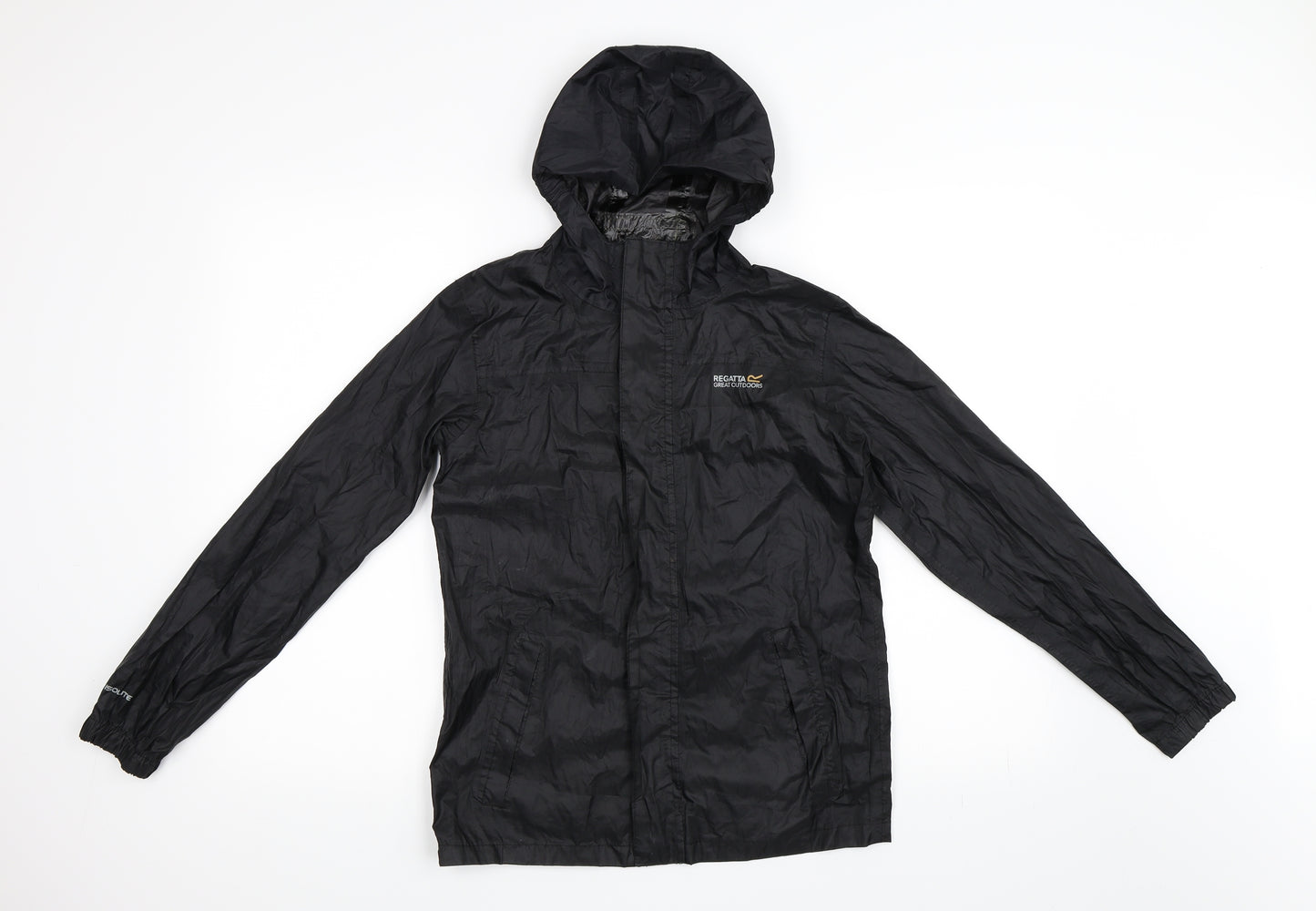 Regatta Boys Black   Rain Coat Jacket Size 11-12 Years
