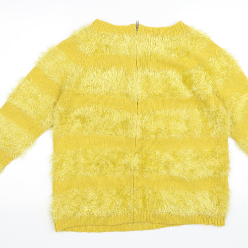 Be beau Womens Yellow   Pullover Jumper Size 12